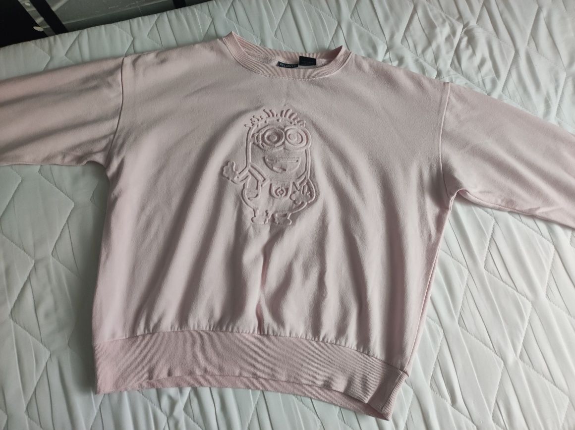 Bluza damska Disney Minionki pudrowy róż L 40