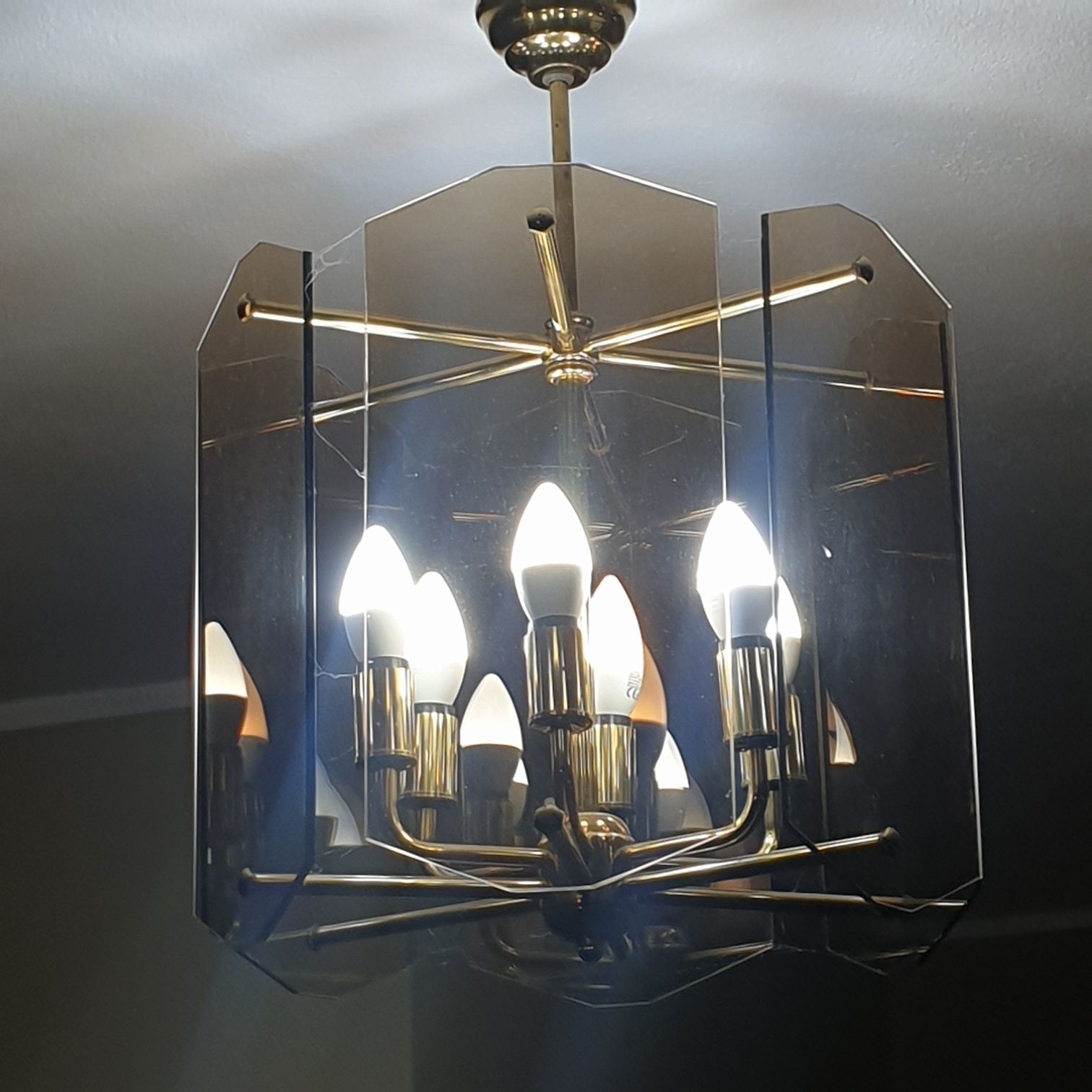 Żyrandol Lampa sufitowa szklana Salon klasyczne wzornictwo
