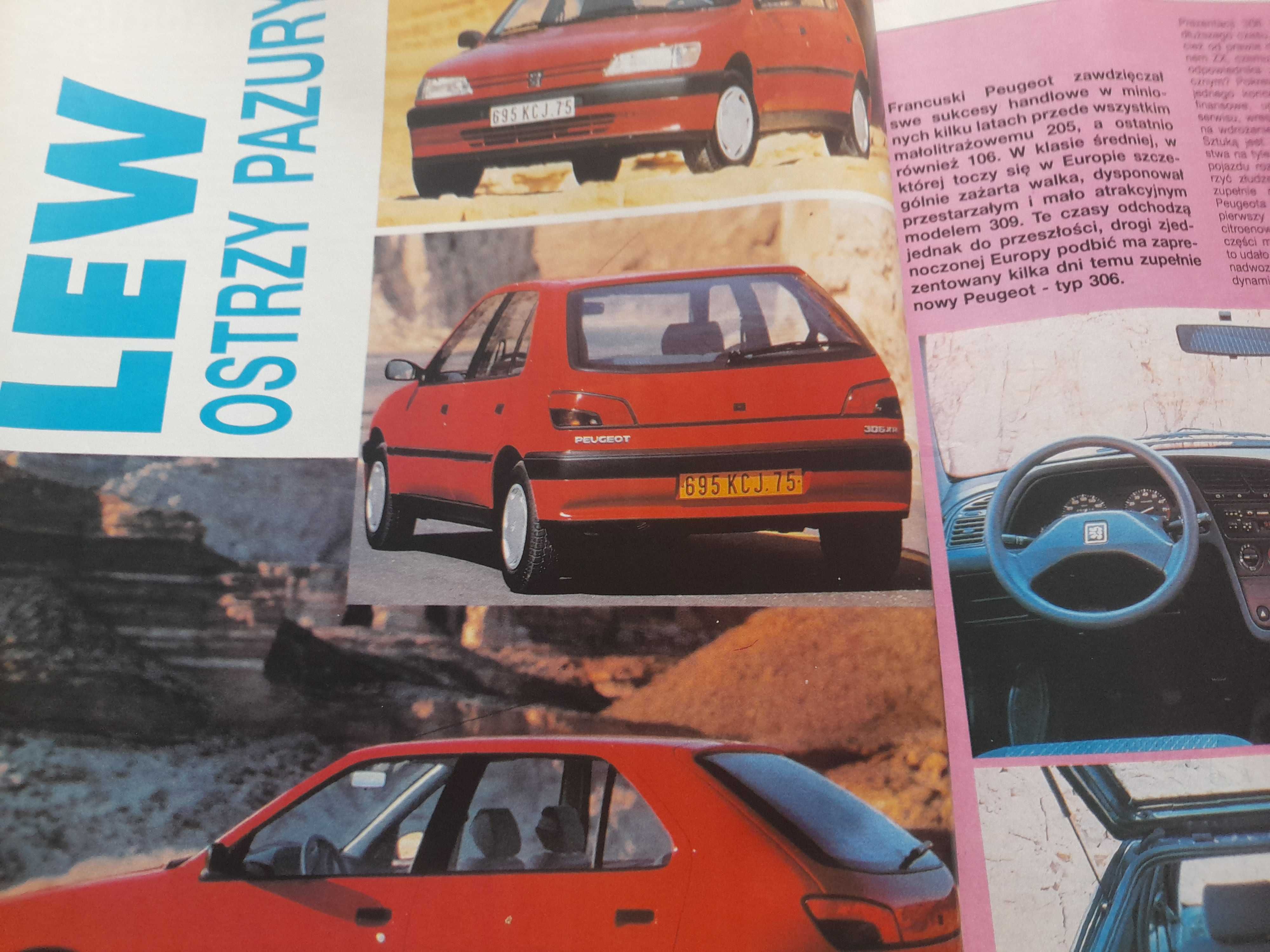 AUTO MOTOR SPORT Lublin, Peugeot 306, Renault 19, Omega i in, rok 1993