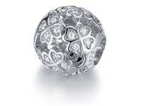 Srebrny Koralik Charms Beads Koniczynka Lucky Gs073Rh
