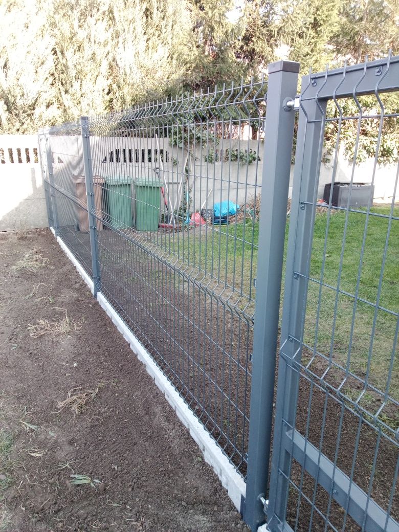Ogrodzenie 3d panelowe + podmurówka  Montaż furtki bramy Kościan