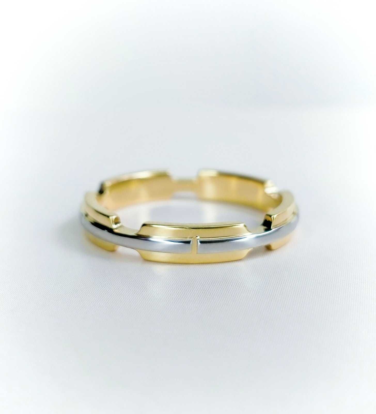 Pierścionek Obrączka Stal chirurgiczna Xuping 18K r.8
