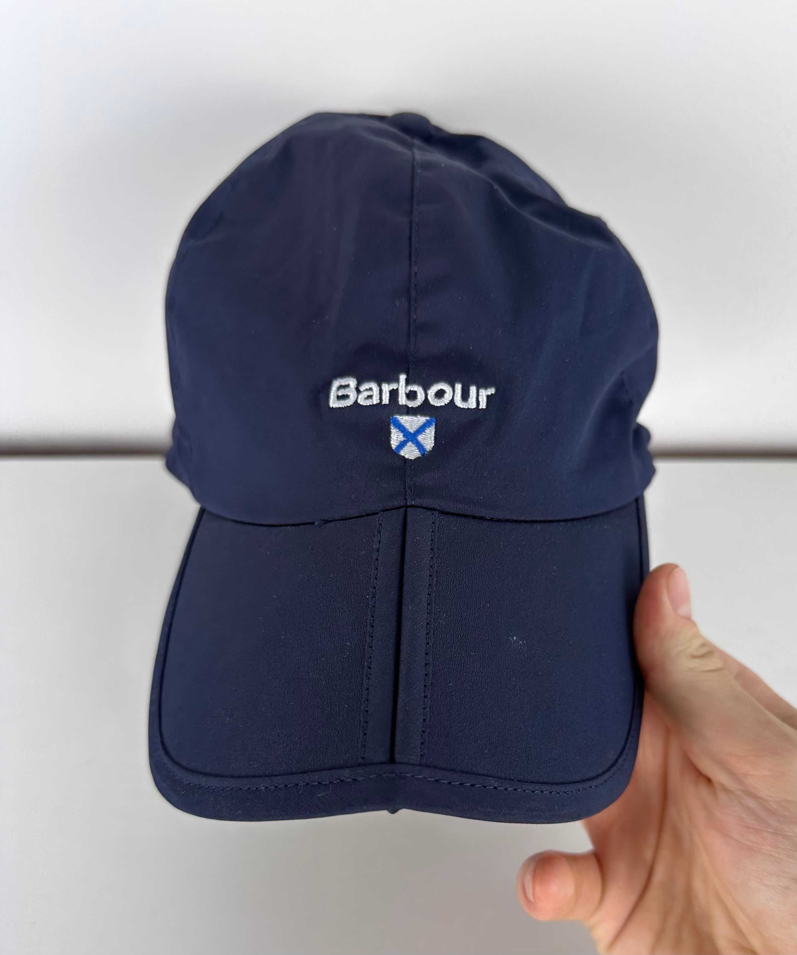 Czapka z daszkiem Barbour granatowa casual