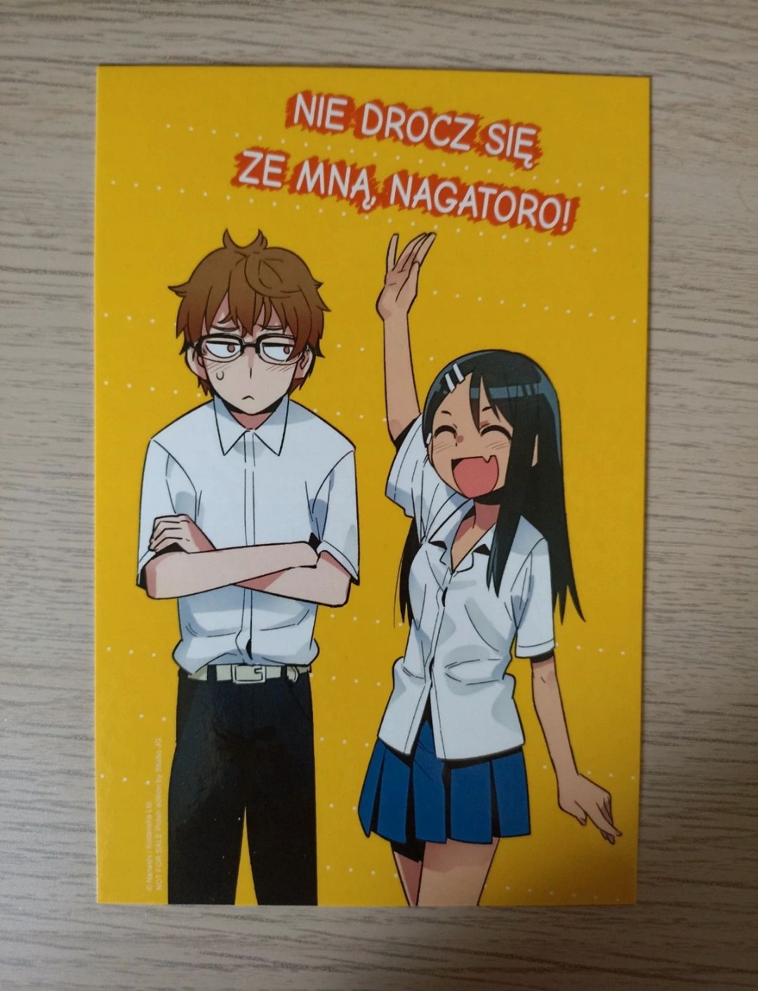 Nie drocz się ze mną Nagatoro pocztówka tom 3 anime manga