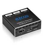 EZCOO - HDMI Splitter 1x1 Audio Extractor 4K 60H, HDMI 2.0 Repeater
