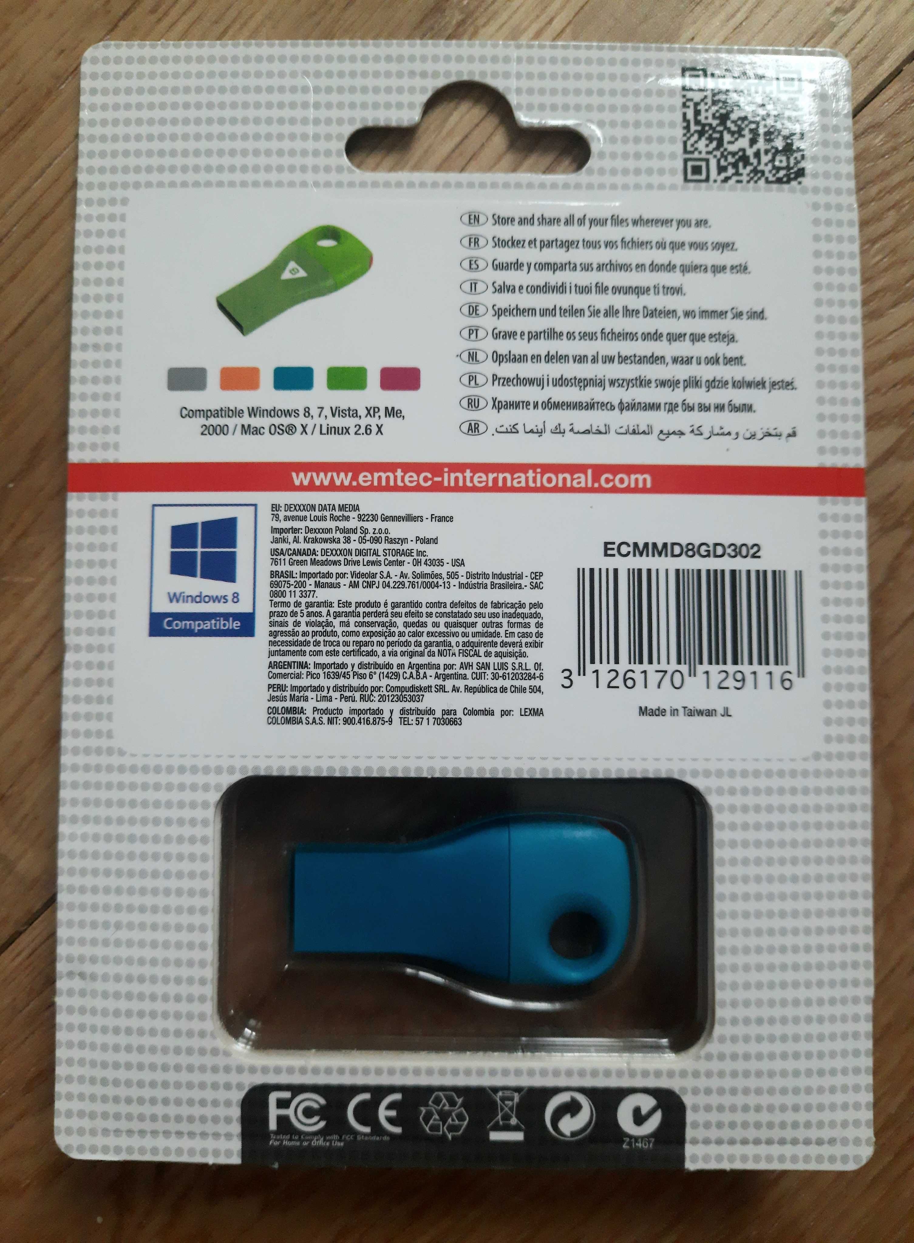 EMTEC Pendrive 8GB Car Key nowy oryginalne pudełko