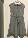 Elegancka letnia sukienka midi z paskiem _ rozm. 42