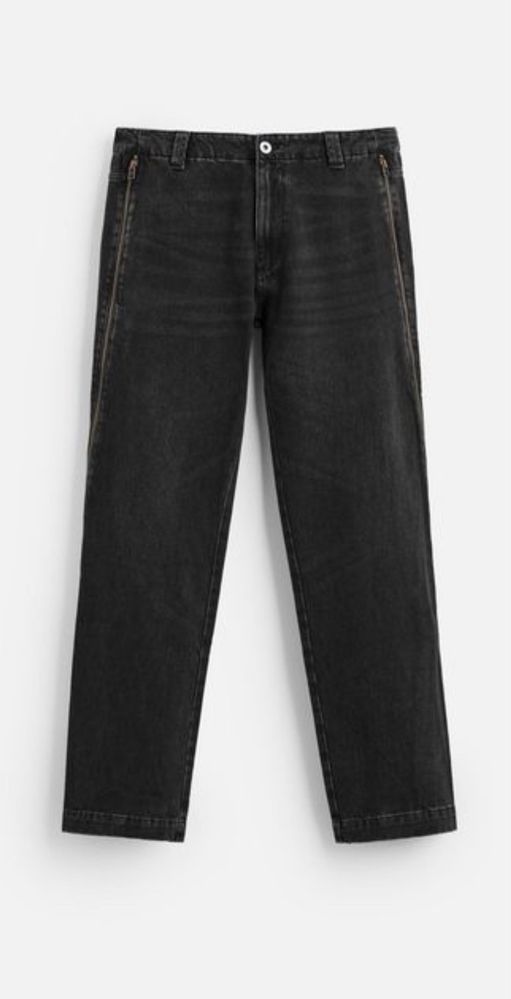 Zara jeans flared zip black/blue/grey