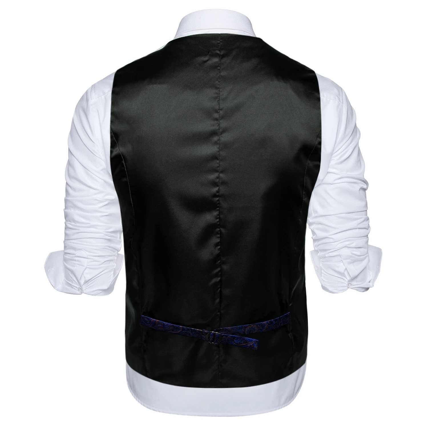 XXXL Kamizelka Krawat elegancka garnitur poszetka klapy granat brąz