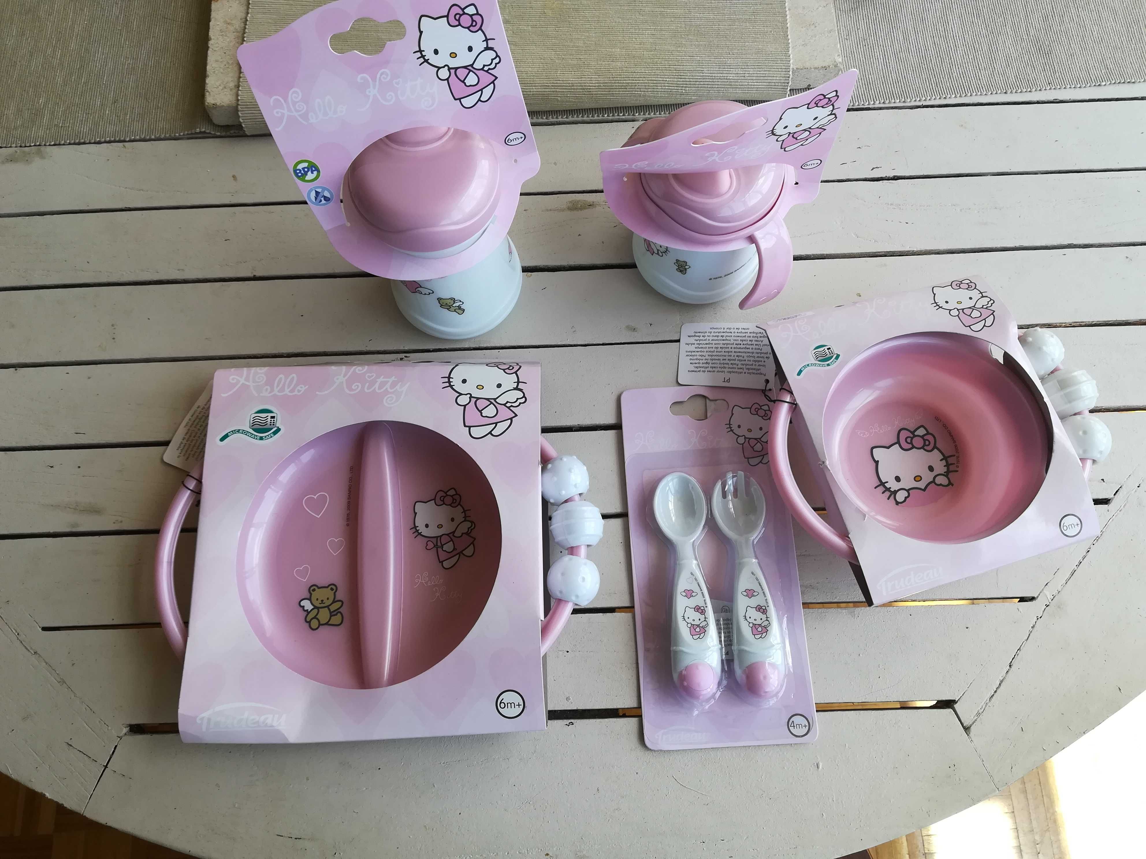 Artigos Refeição Bebé Hello Kitty (desde 7€/cada ou 30€ ou conjunto)