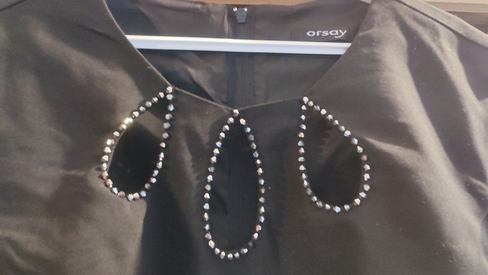 Sukienka Orsay czarna,elegancka,biurowa,wesele czarna roz.38