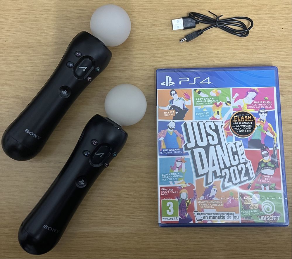Pack just dance 2021 ps4 com 2 comandos move