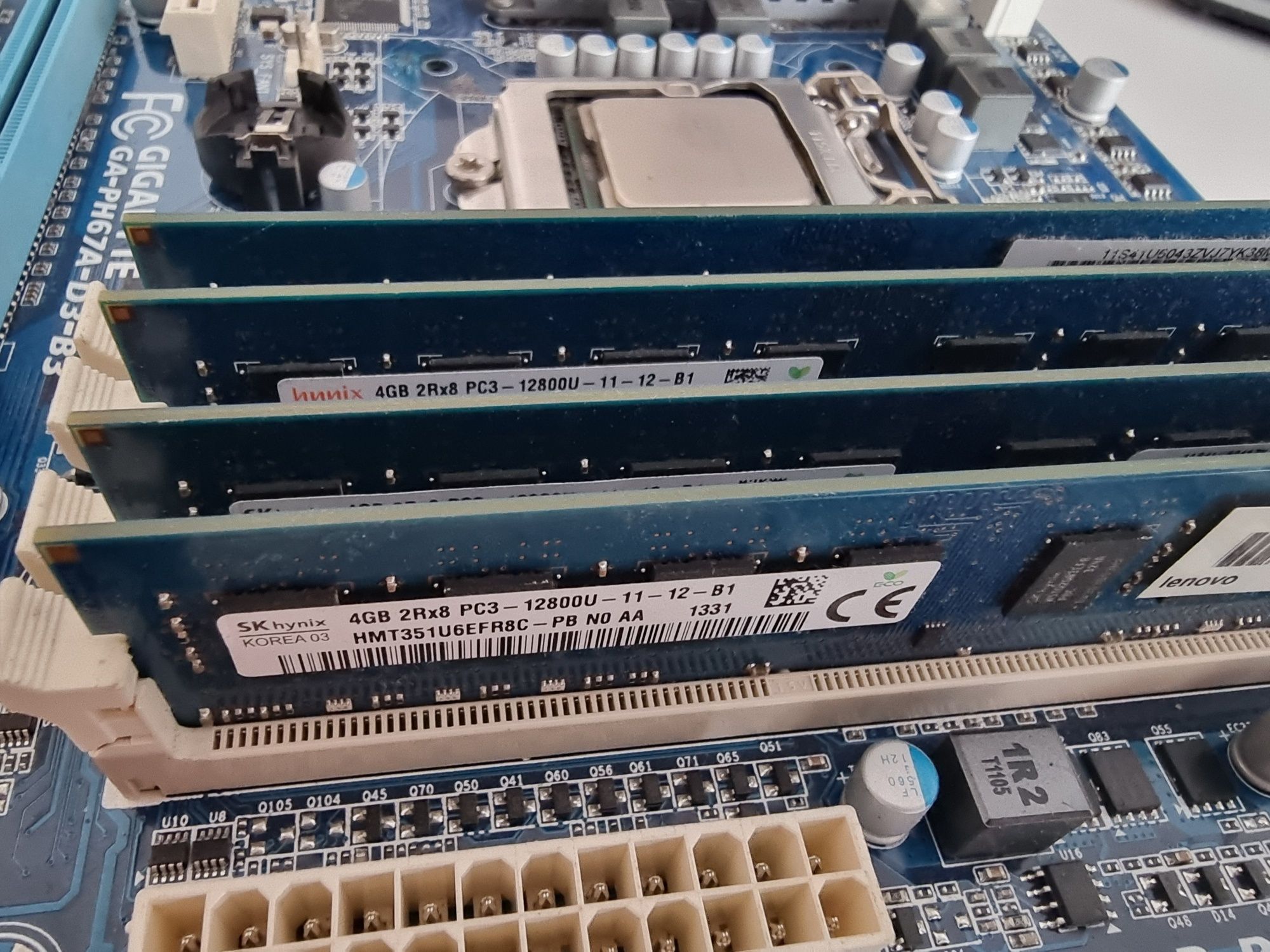 Płyta główna(Gigabyte PH67A-D3B3)+Procesor (i7 2600)+RAM 16gbDDR3