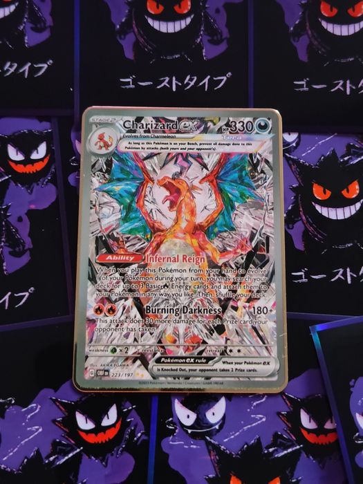 Karta Pokemon Metalowa Złota Charizard