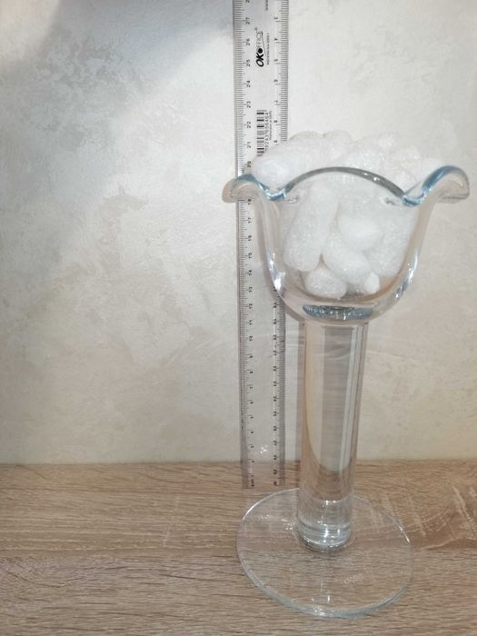 Szklana ozdoba – świeczka / dekor KROSNO, nowe, produkt polski