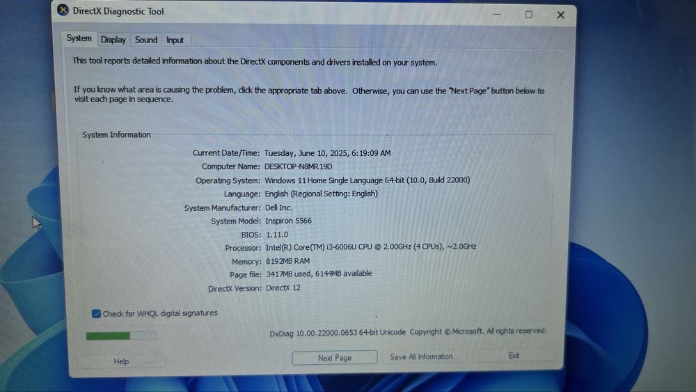 Portatil Dell i3