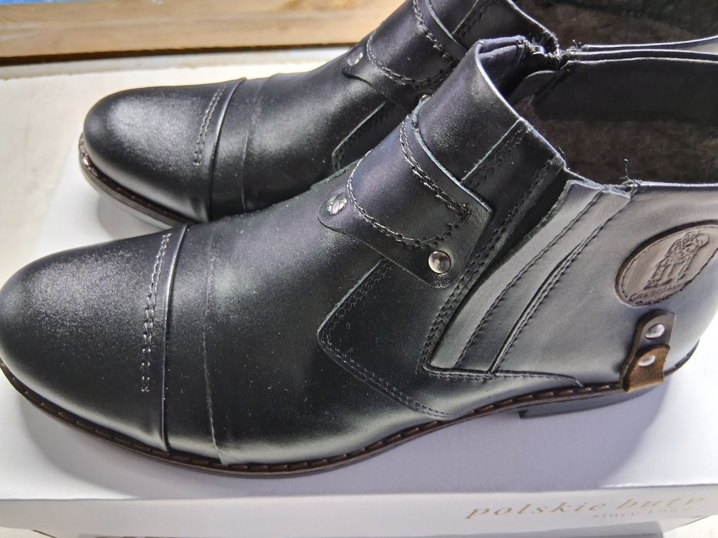 Buty męskie zimowe wizytówka