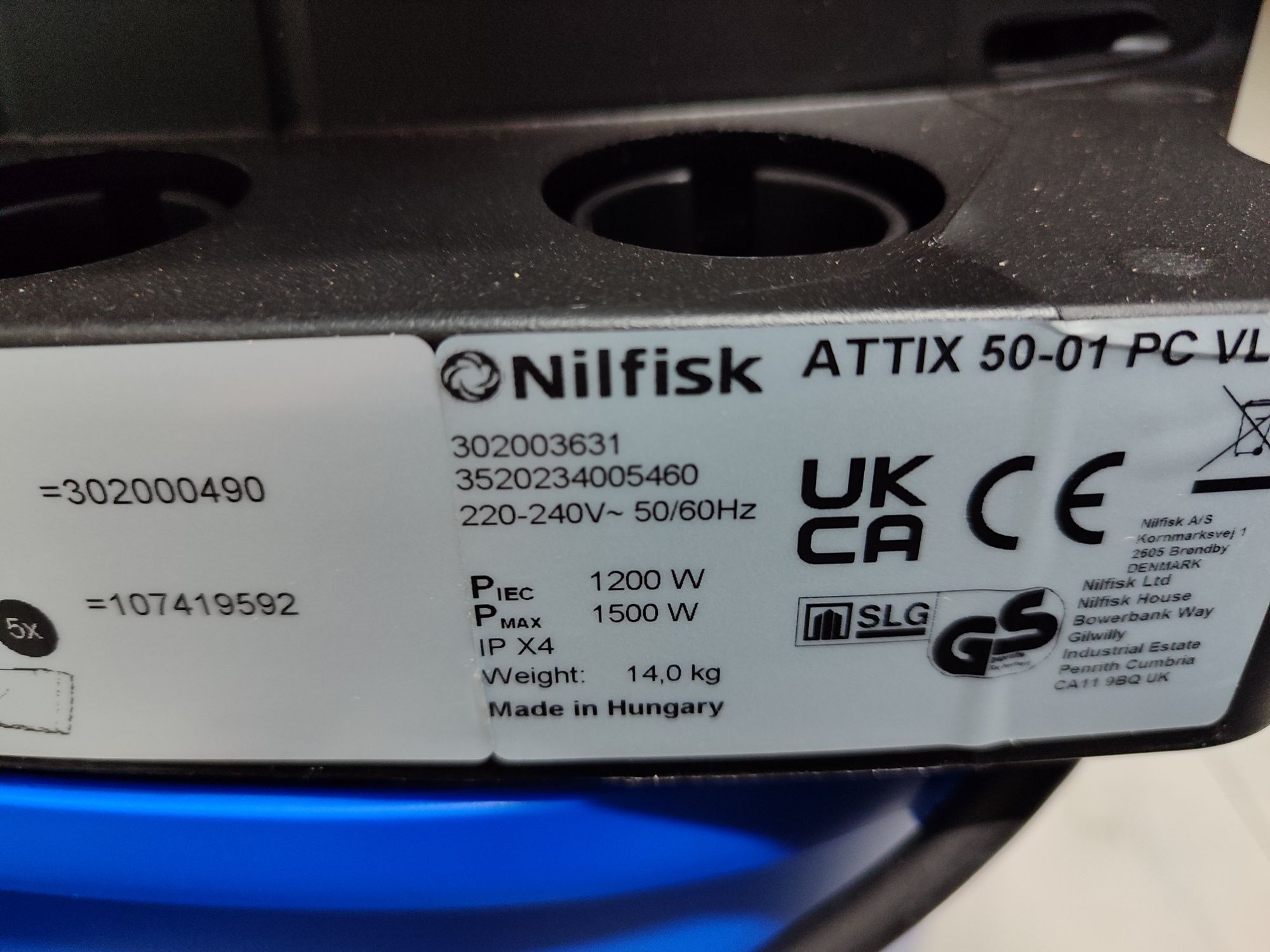 Промисловий професійний пилосос  Nilfisk Attix 50-01