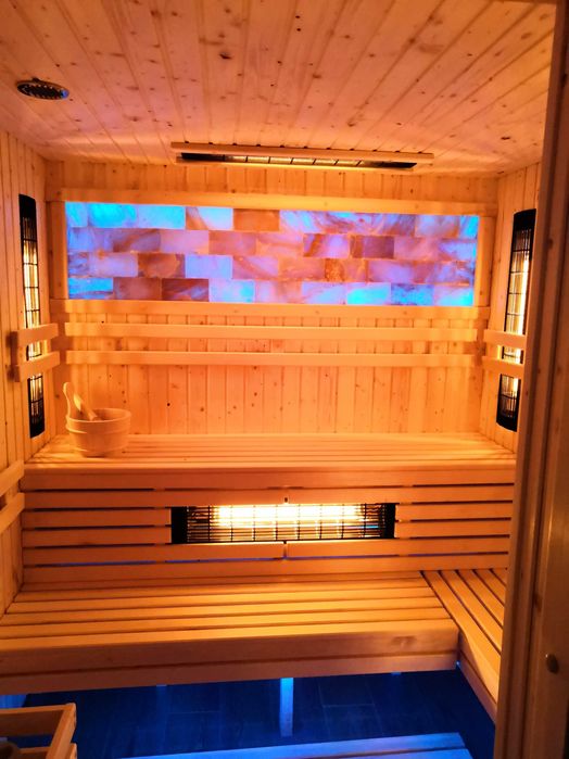 Sauna fińska sucha kombi podczerwień infrared bania halodarium