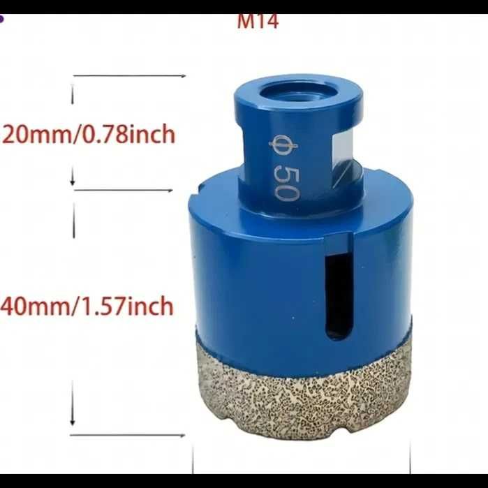 Zestaw otwornic diamentowych 6–68 mm w walizce do gresu, płytek kamien