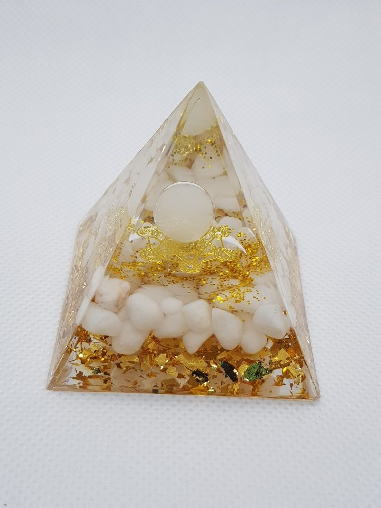 Pirâmide orgonite pedra cristal 5cm * vários modelos