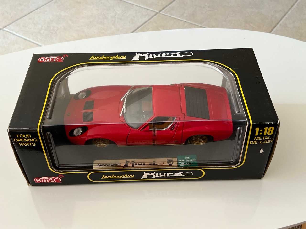 Raro Anson Lamborghini Miura escala 1:18 Novo na caixa
