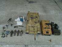 Czołg Abrams M1A2 Humvee HMMWV Jeep Armia Diorama Figurki  1:18