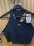 Top feminino preto de desporto Nike dri-fit L