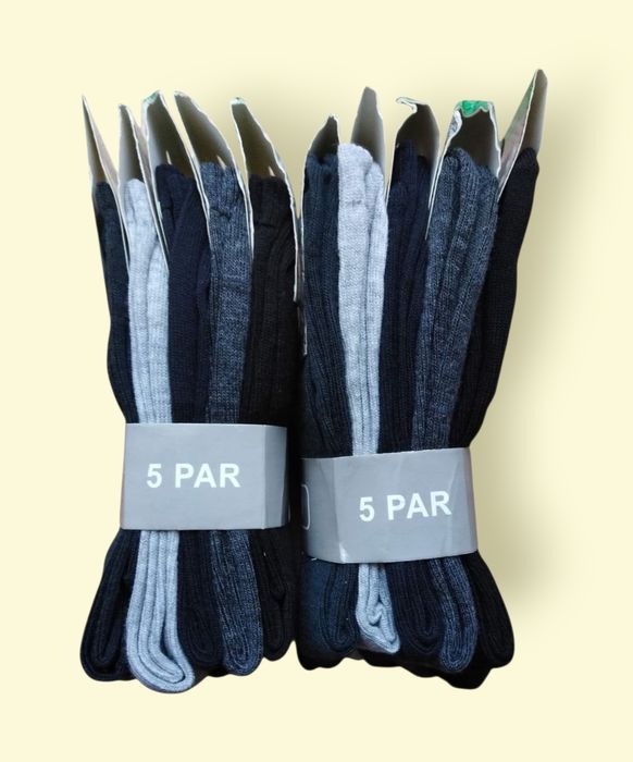 Komplet 10 par skarpety męskie bawełniane