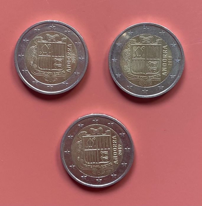 Coleção de Moedas - Andorra - 2€ / 1€ / 10 , 20 e 50 cêntimos