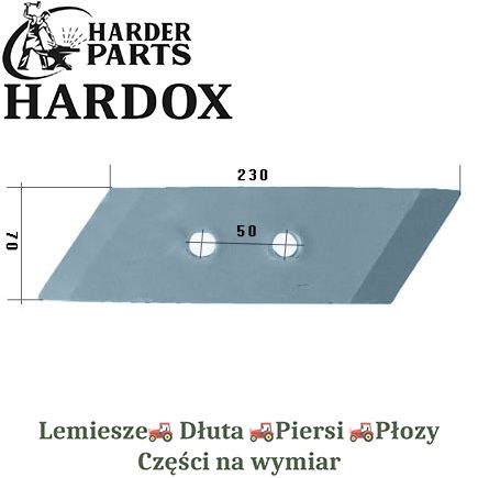 Dłuto Gassner HARDOX 3365.534/P części do pługa 2X lepsze niż Borowe