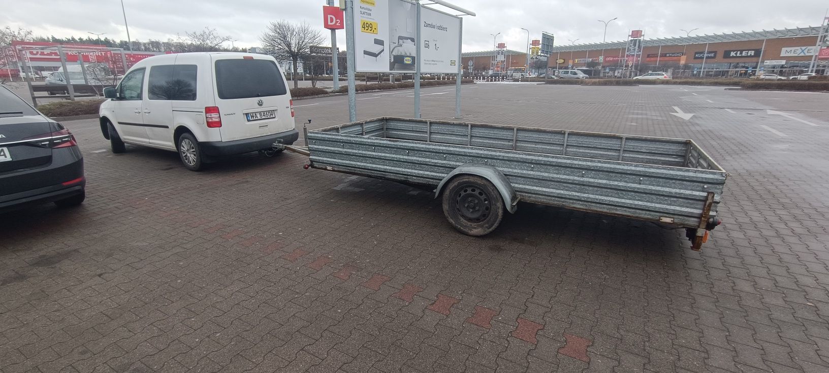 Przyczepka lekka długa 4m Szerokość 1.7m oświetlenie zarejestrowana