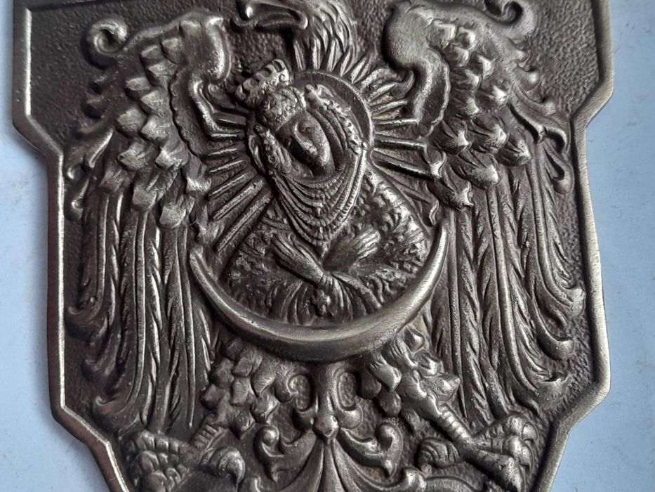 Ryngraf 4 Pułk Ułanów z orłem i Matką Boską Ostrobramską