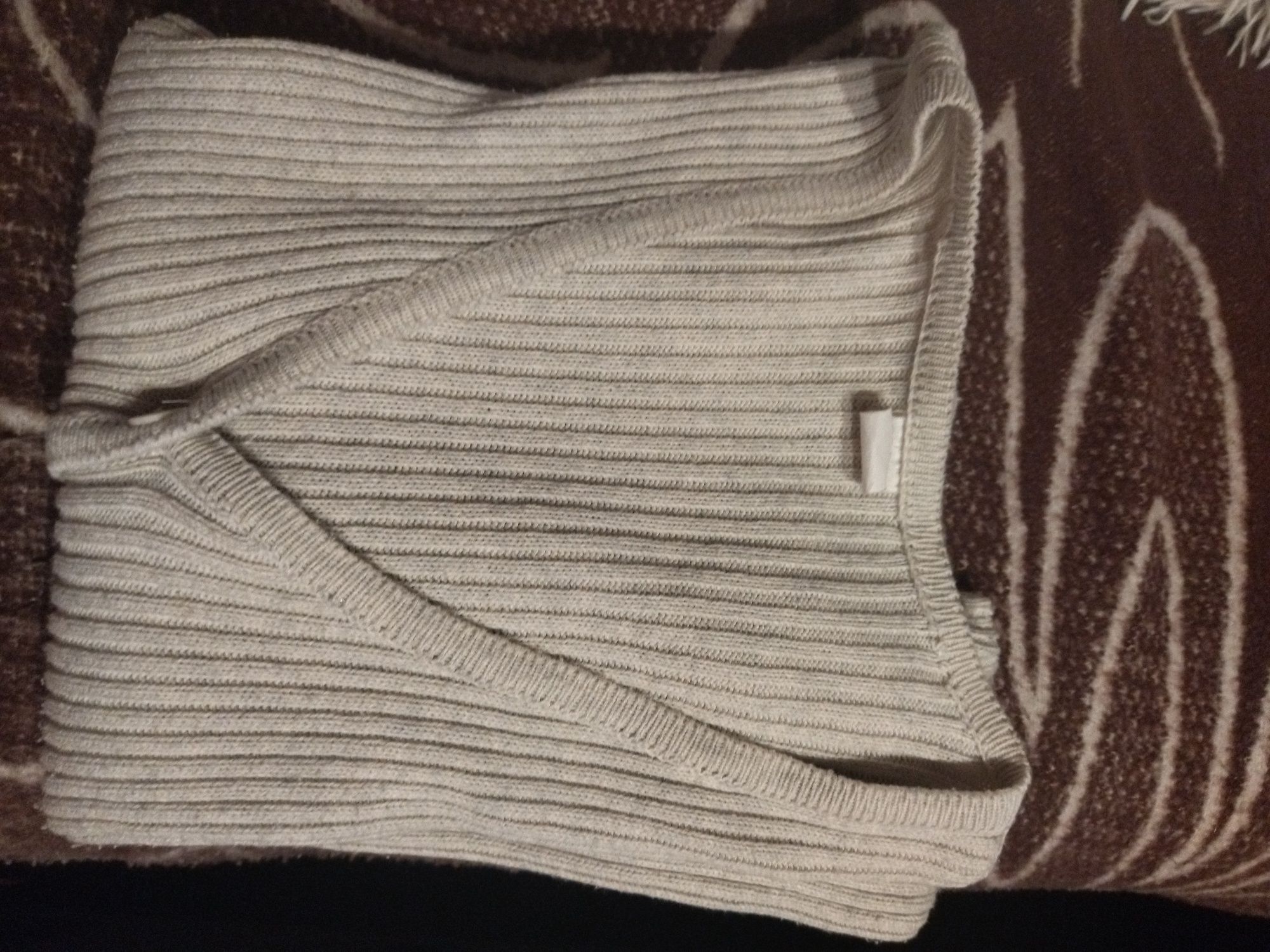 Sweter popielowy melanż XL