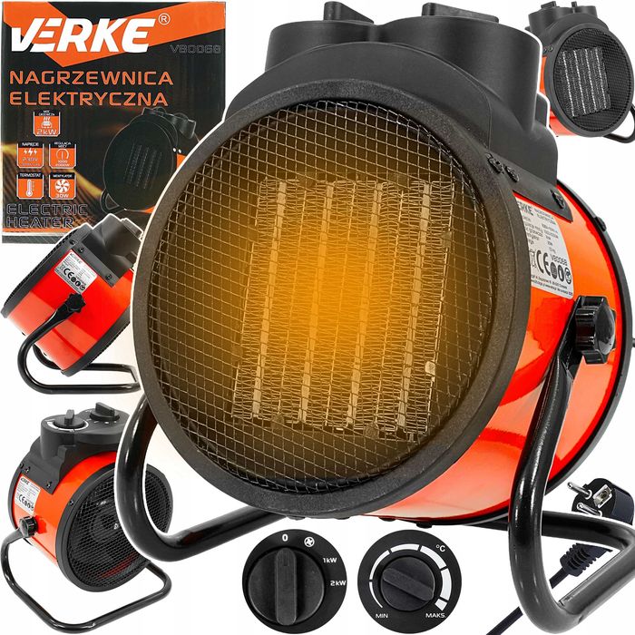 NAGRZEWNICA ELEKTRYCZNA 2000W Termowentylator Ogrzewacz Farelka