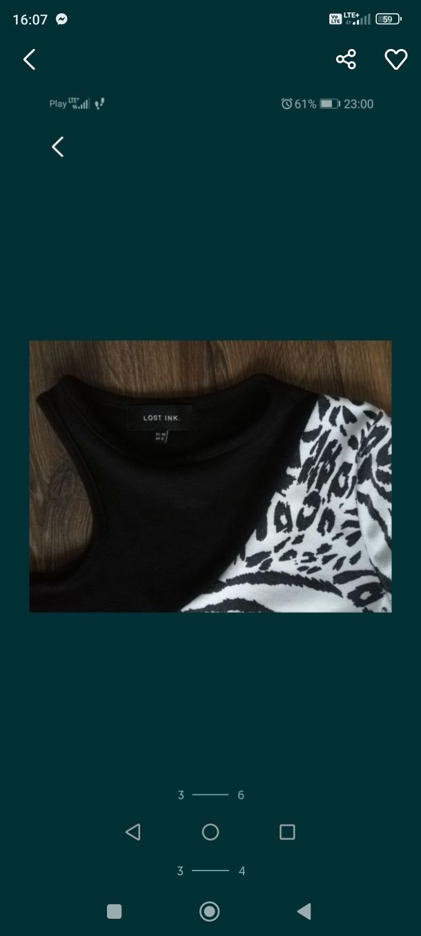 Sukienka jedno ramię zebra