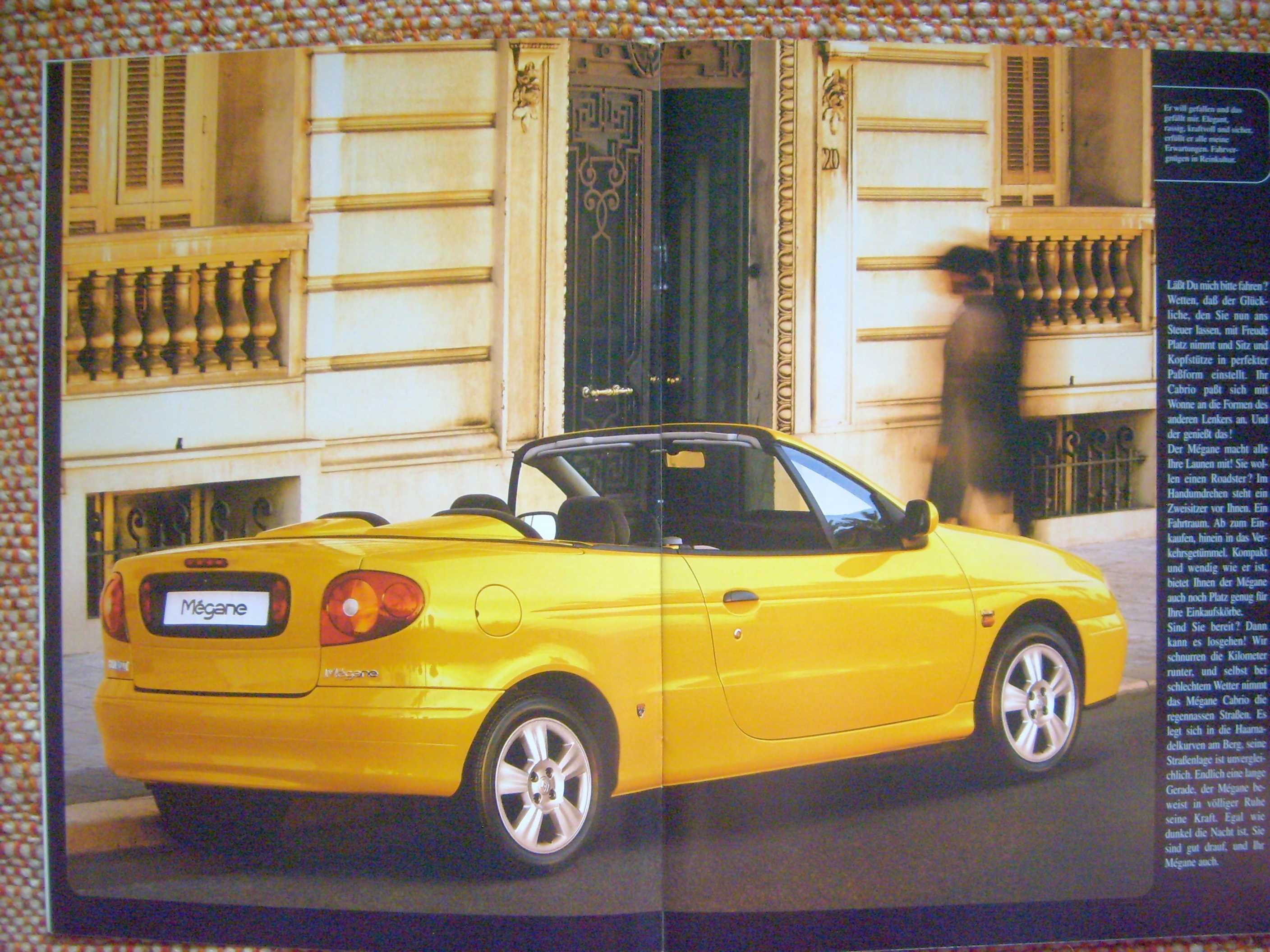 RENAULT Megane Mk1 Coupe & Cabriolet (FL) 2000 * prospekt 40 str. BDB