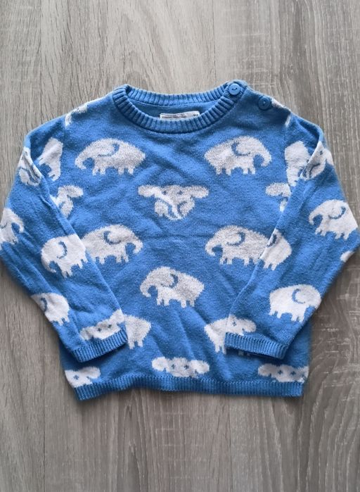Sweter Chłopięcy Niemowlęcy Ergee Sweterek Słonie 74