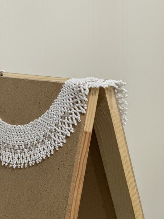 Силянка з бісеру (біло-срібляста)