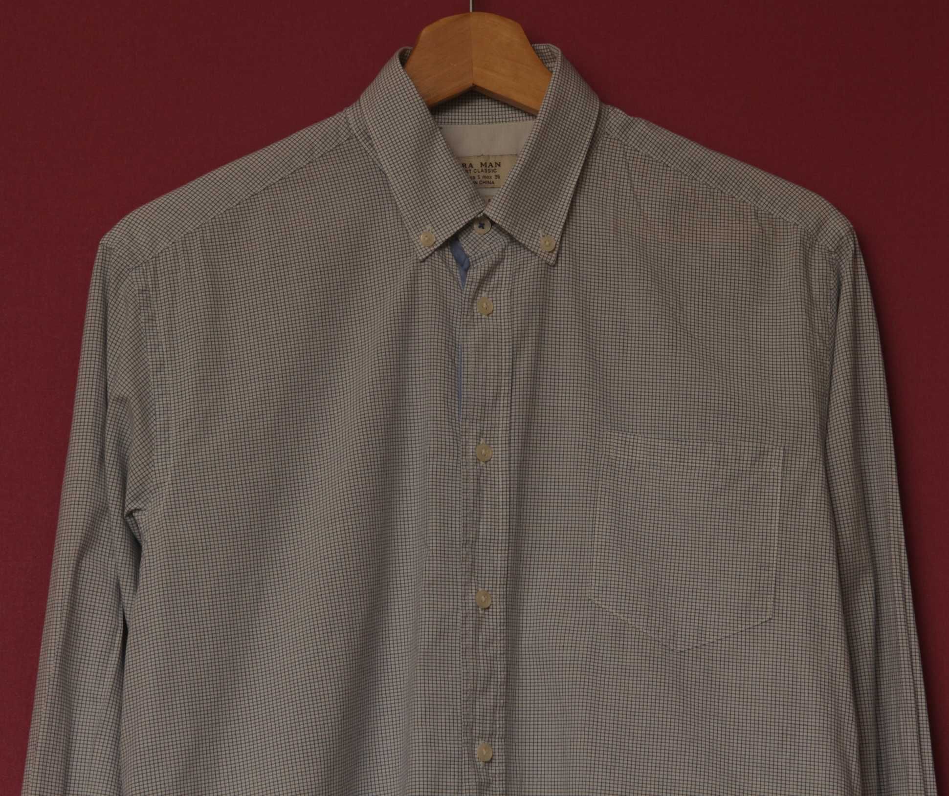Zara Man рр S-M Tailored fit рубашка из хлопка