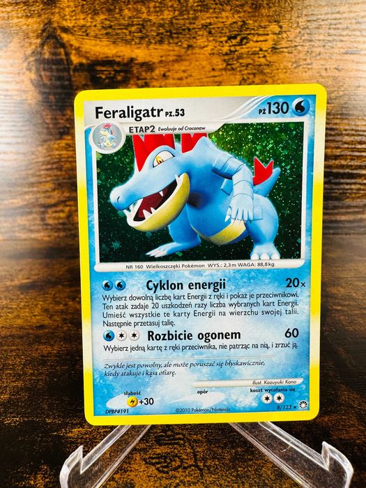 Feraligatr 8/123 Holo Diament i Perła Tajemne Skarby PL Karta Pokemon