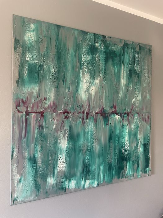 Promo Obraz abstrakcyjny „Breathe in” 100x100 Bartosz Chmielak