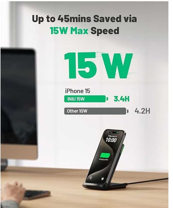 15w универсальная беспроводная зарядка бездротова зарядна станція нова