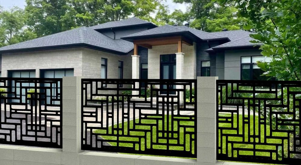 Ogrodzenie brama panel przęsło panelowe wycinane laserowo ozdobne CNC