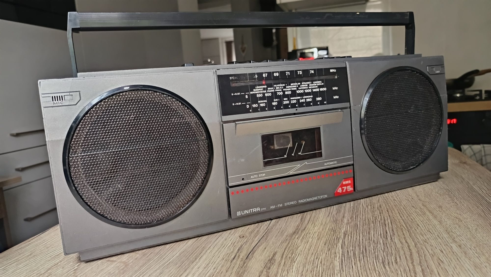 Radiomagnetofon 2 sztuki UNITRA ZRK Kasprzak RMS 475A Stereo Kaseciak