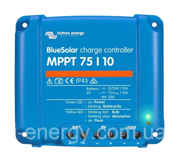 Солнченый MPPT Контроллер заряда Victron Energy BlueSolar 75/10