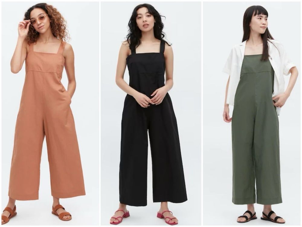 Стильний комбінезон з суміші льону та віскози Uniqlo, розмір S