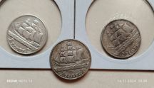 3 sztuki 2 zł żaglowiec 1936r.