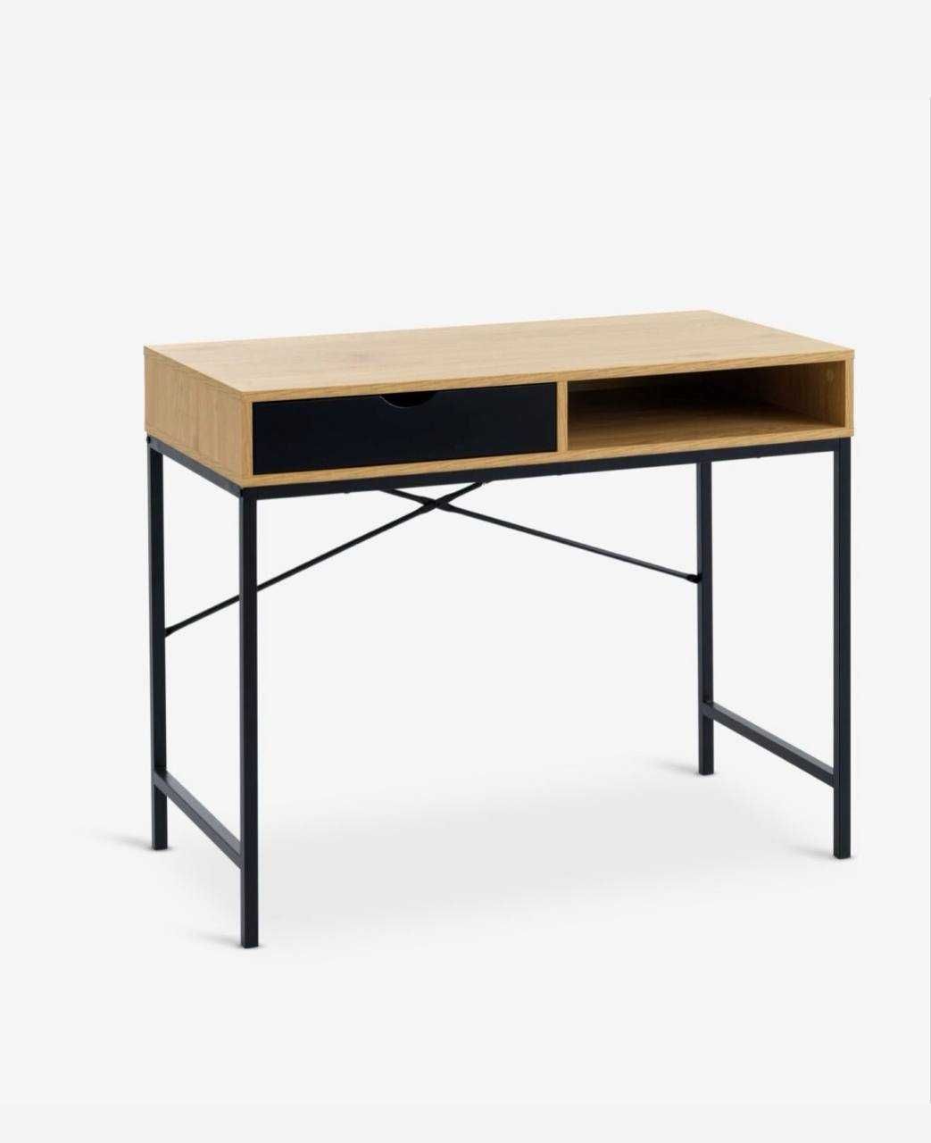 Стіл письмовий Jysk TRAPPEDAL 48x95см 1 шух теплий дуб/чорний