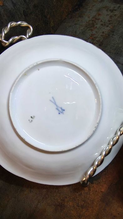 Porcelana Miśnia (Meissen), filiżanka, spodek, vintage